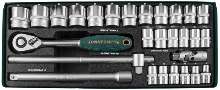 Набор головок торцевых 1/2&quot;DR 8-34мм 28предметов S04Н4728S Jonnesway 47534 купить в Магнитогорске