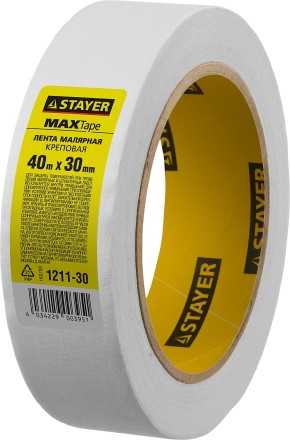 Малярная лента STAYER &quot;MASTER&quot;, креповая, 30мм х 40м 1211-30 купить в Магнитогорске