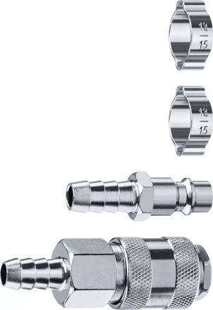 ЗУБР (штуцер елочка, 10 мм - рапид муфта) + (рапид штуцер-штуцер елочка, 10 мм) + (обжимные хомуты 2 шт), набор, Профессионал (64920-10-H) купить в Магнитогорске