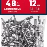 ЗУБР 4.8 x 12 мм, 50 шт, алюминиевые заклепки, Профессионал (313106-48-12) купить в Магнитогорске