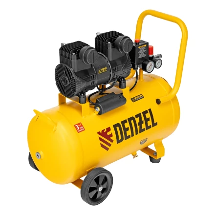 Компрессор безмасл. малошумный DLP-1500/50, 1,5 кВт,50 л, 2850 об/мин, 250 л/мин// Denzel 58143 купить в Магнитогорске