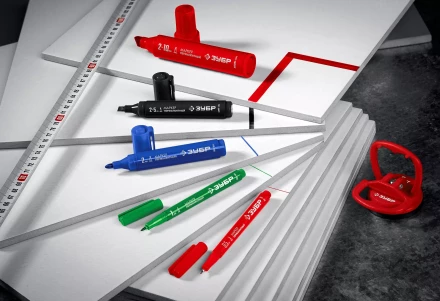 ЗУБР МП-300 синий, 2 мм перманентный маркер (06322-7) купить в Магнитогорске