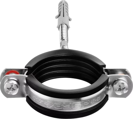 ЗУБР 1 1/2, цинк, 1 шт, трубный хомут с сантехнической шпилькой и дюбелем (37866-47-52) купить в Магнитогорске