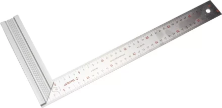Угольник ЗУБР &quot;ЭКСПЕРТ&quot; столярный, усиленная алюминиевая рукоятка, нержавеющее полотно 37мм, длина 400мм 34394-40 купить в Магнитогорске