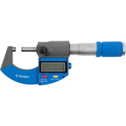 Микрометр ЗУБР &quot;ЭКСПЕРТ&quot; гладкий цифровой, МКЦ 25, диапазон 0-25мм, шаг измерения 0,001мм 34482-25_z01 купить в Магнитогорске
