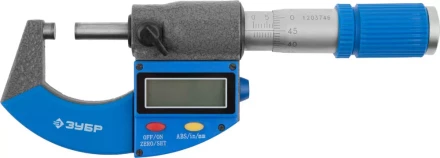 Микрометр ЗУБР &quot;ЭКСПЕРТ&quot; гладкий цифровой, МКЦ 25, диапазон 0-25мм, шаг измерения 0,001мм 34482-25_z01 купить в Магнитогорске