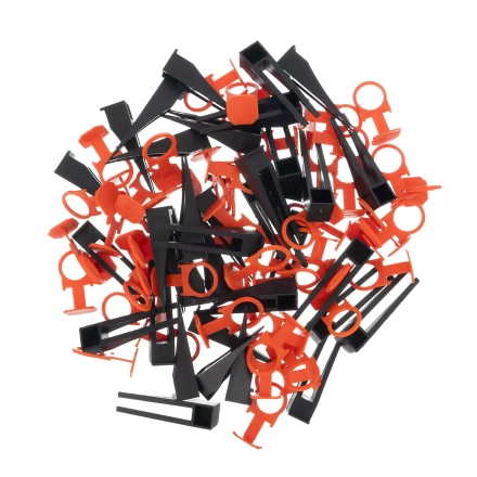 Комплект зажим + клин для системы выравнивания плитки СВП Кольцо, 50/50 шт. в ведре Сибртех 88112 купить в Магнитогорске