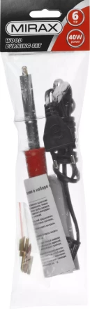 Прибор для выжигания MIRAX с набором насадок, 40 Вт, 6шт 55430-H6 купить в Магнитогорске