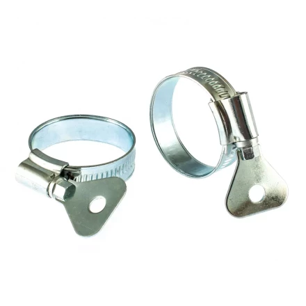 Хомуты металлические червячные 25-38 мм ширина 12 мм W1 с металлическим ключом 2 шт Сибртех 476527 купить в Магнитогорске