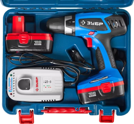 Дрель-шуруповерт 2 АКБ ЗДА-18-2 КИН20 серия ПРОФЕССИОНАЛ купить в Магнитогорске