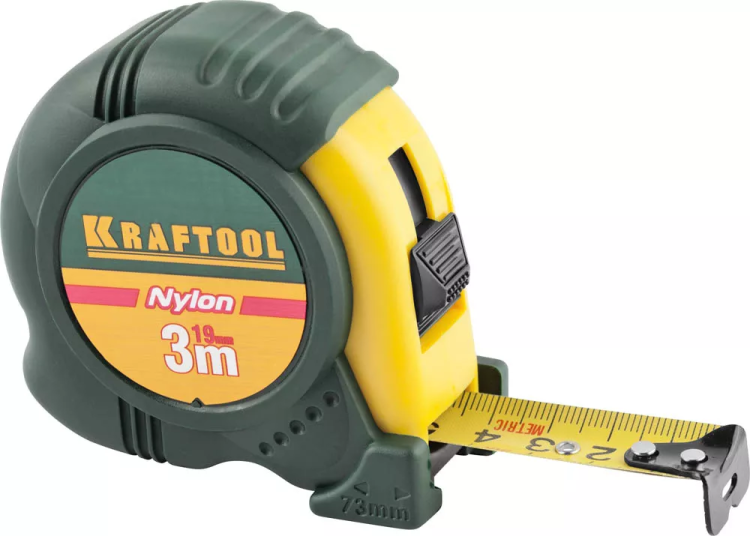 Рулетка KRAFTOOL "EXPERT" с нейлоновым покрытием, обрезин корпус, 3/19мм 34122-03-19_z01 купить в Магнитогорске