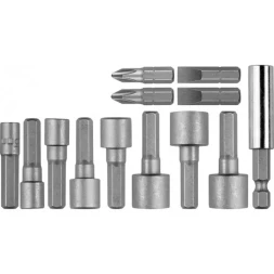 Набор STAYER &quot;PROFI&quot; Биты с магнитным адаптером и торцевыми головками, 13 предметов 2611-H13