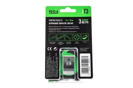Рулетка TESLA 3м х 16мм (T-3) купить в Магнитогорске