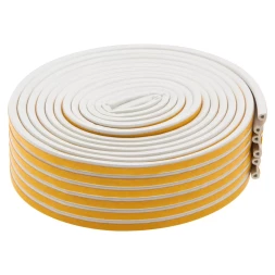 Уплотнитель резиновый, 24 м, профиль "P", белый Сибртех 88901