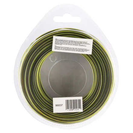 Леска для триммера двухкомпонентная квадратная, 2,0мм х 15м, блистер SkyCutter Denzel 96837 купить в Магнитогорске