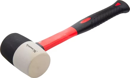 Киянка резиновая, 450 г, черно-белая резина, фибергласовая рукоятка MATRIX 11171 купить в Магнитогорске