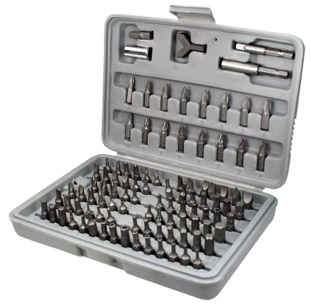 Набор бит, адаптеры для бит, CrV, 100 предм., в пласт. боксе  SPARTA 113975 купить в Магнитогорске