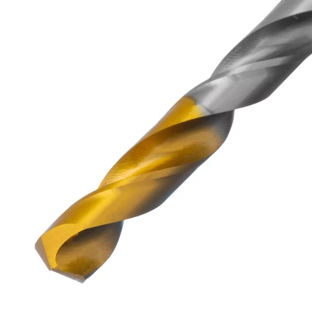 Сверло спиральное по металлу Denzel, 7,5 х 156 мм, Р6М5, Golden Tip, удлиненное, 718259 купить в Магнитогорске