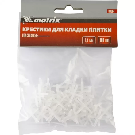 Крестики 2,5 мм для кладки плитки 100 штук MATRIX артикул 88088 купить в Магнитогорске