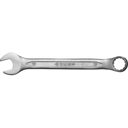 Ключ ЗУБР &quot;МАСТЕР&quot; гаечный комбинированный, Cr-V сталь, хромированный, 19мм 27087-19 купить в Магнитогорске
