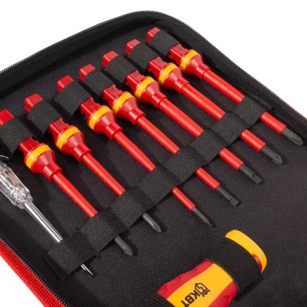 Набор диэлектрического инструмента электрика КВТ НИИ-22, 12 предметов (88962) купить в Магнитогорске