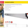 Ножовка по дереву (пила) MIRAX Universal 450 мм, 5 TPI, рез вдоль и поперек волокон, для крупных и средних заготовок 1502-47_z01 купить в Магнитогорске