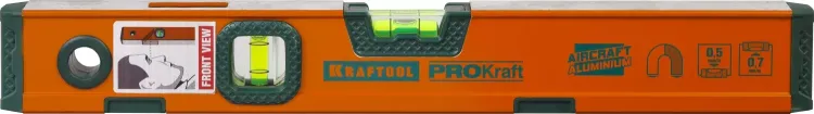 Уровень KRAFTOOL "KRAFT-MAX" магнитный, особо усилен, 2 ампулы, 2 фрезерованные базовые поверхности, 40см 34575-040 купить в Магнитогорске