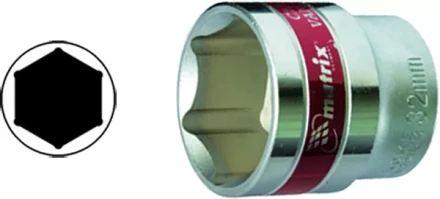 Головка торцевая 14 мм 6-гранная CrV под квадрат 1/2&quot; хромированная  MATRIX MASTER 13114 купить в Магнитогорске