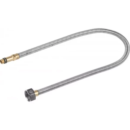 Подводка ЗУБР &quot;ЭКСПЕРТ&quot; сильфонная из нержавеющей стали, для смесителя, удлиненная, г/ш (гайка-штуцер), 1/2&quot;, 0,6м 51013-060 купить в Магнитогорске