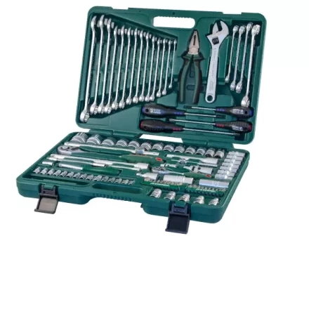 Набор головок торцевых универсальных 1/2&quot;DR 8-32мм   1/4&quot;DR 4-10мм ключи комбинированные 8-24 мм отвертки 101 предмет S04H624101 S  Jonnesway 47701 купить в Магнитогорске