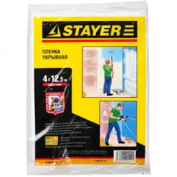 Пленка STAYER &quot;STANDARD&quot; защитная укрывочная, HDPE, 7 мкм, 4 х 12,5 м 1225-07-12