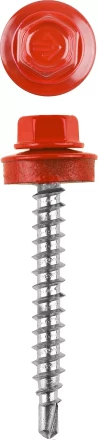 Саморезы ЗУБР &quot;ПРОФЕССИОНАЛ&quot; окраш., RAL 3003 рубин.-красн., для крепл. кров. матер. к дерев. обреш., 4.8x35мм, 380шт 4-300315-48-035-3003 купить в Магнитогорске