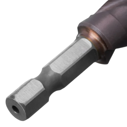 Сверло ступенчатое Denzel 723612,  4-5-6-7-8-9-10-11-12 мм, Р6М5К5, 6-гр. хвостовик купить в Магнитогорске