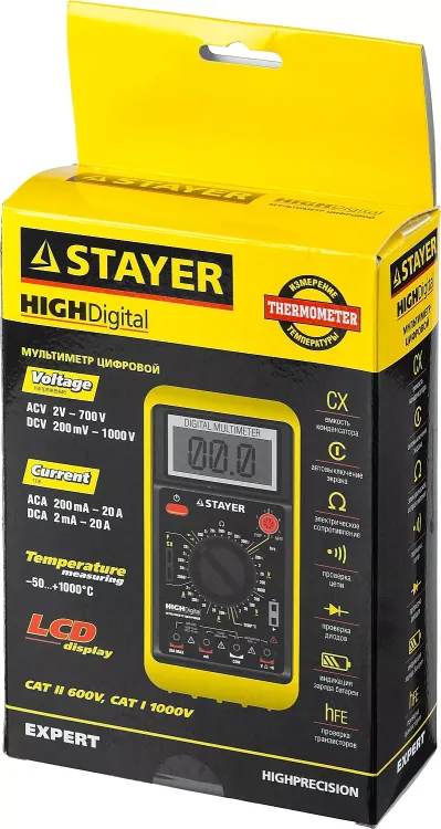 Мультиметр STAYER "EXPERT" HIGHDigital цифровой 45320-T купить в Магнитогорске