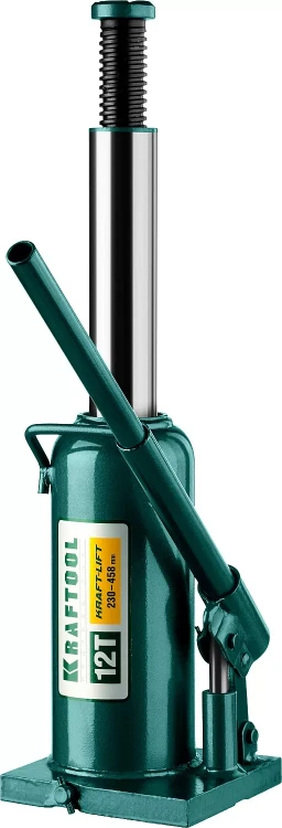 Домкрат гидравлический бутылочный "Kraft-Lift", сварной, 12т, 230-458мм, KRAFTOOL 43462-12 43462-12_z01 купить в Магнитогорске