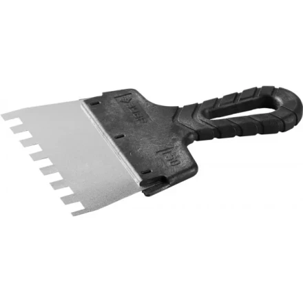 Шпатель ЗУБР &quot;МАСТЕР&quot; ФАСАДНЫЙ, нержавеющее полотно, 150мм, зуб 10х10мм 10078-15-10 купить в Магнитогорске