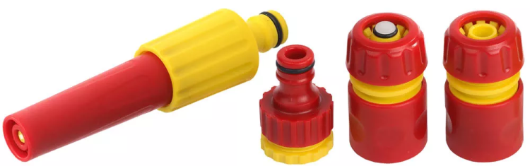 Набор GRINDA "CLASSIC Quick-Connection System" поливочный пластиковый: наконечник регулир,2 соединителя, адаптер внешний 8-427286_z01 купить в Магнитогорске