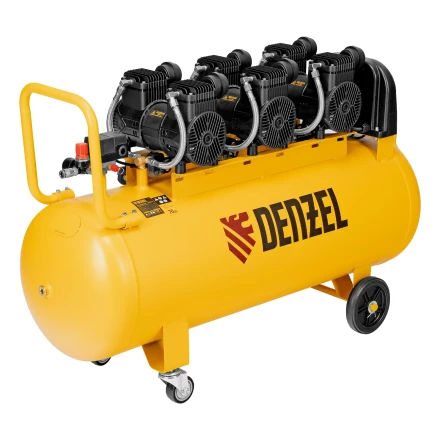 Компрессор безмасл. малошумн. DLP-4500/150, 4,5 кВт, 3х1,5 кВт,150 л, 2850 об/мин,750 л/мин// Denzel 58146 купить в Магнитогорске