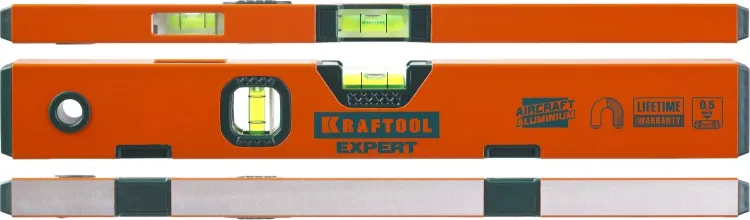 Уровень KRAFTOOL "PROKRAFT-M" коробч. магнит., 2 ампулы, 0,5 мм/м, 400мм 34712-040_z01 купить в Магнитогорске