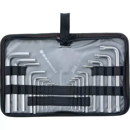 Набор ключей имбусовых HEX-TORX 18 шт: HEX 1,5–10 мм T10-T50 CrV короткие сатин. MTX 123149 купить в Магнитогорске