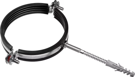 ЗУБР 4, цинк, 1 шт, трубный хомут с сантехнической шпилькой и дюбелем (37866-107-116) купить в Магнитогорске