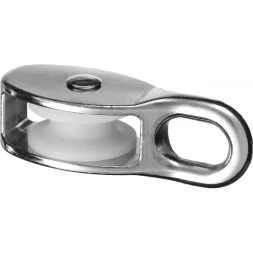 Блок ЗУБР "МАСТЕР" одинарный, оцинкованный, нейлоновый шкив, 12x50мм, 2 шт 4-304585-50