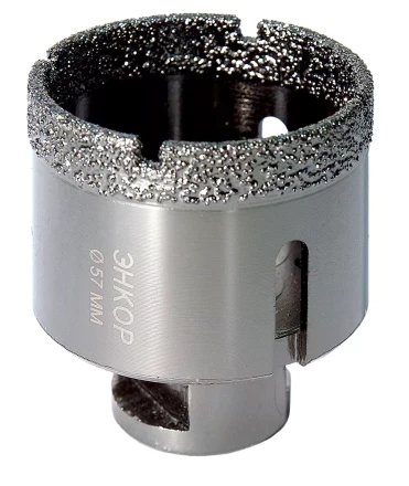 Коронка алмазная по керамограниту D 57 мм для УШМ сух. рез Энкор 48313 купить в Магнитогорске