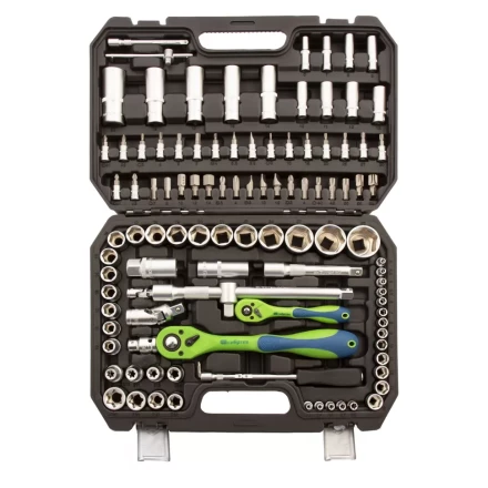 Набор инструментов 108 предметов, CrV, 1/2&quot;, 1/4&quot; Сибртех 13511 купить в Магнитогорске