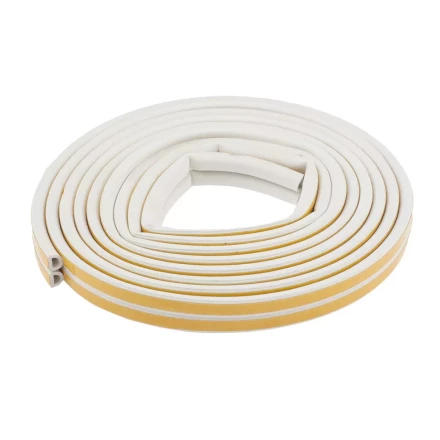 Уплотнитель 12 м профиль &quot;D&quot; белый СИБРТЕХ 93936 купить в Магнитогорске