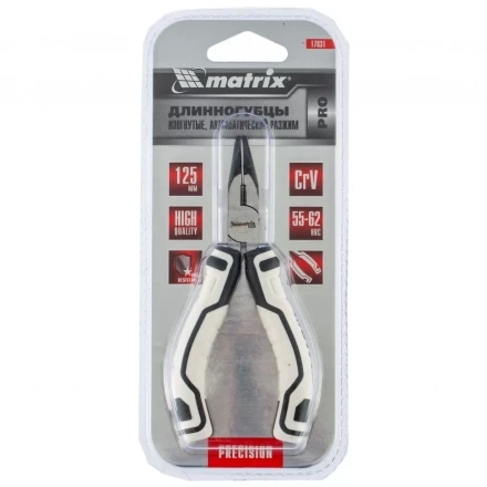 Длинногубцы Mini 125 мм изогнутые авторазжим Pro Matrix 17831 купить в Магнитогорске