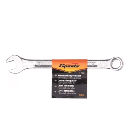 Ключ комбинированный 9 мм хромированный Sparta 150365 купить в Магнитогорске