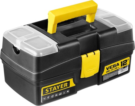 Ящик для инструмента &quot;VEGA-12&quot; пластиковый, STAYER 38105-13_z03 купить в Магнитогорске