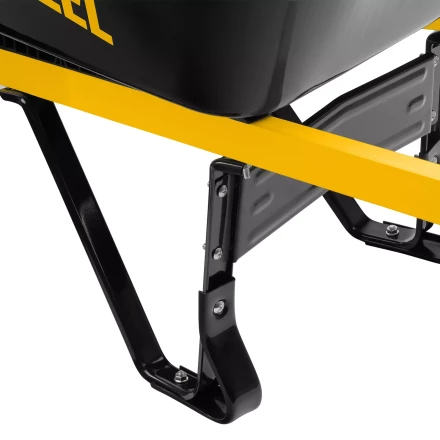 Тачка строительная усиленная объем 140 л 250 кг двухколесная колесо 15х6.00-6 Denzel 69000 купить в Магнитогорске