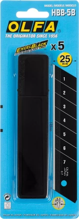 Лезвие OLFA &quot;BLACK MAX&quot; сегментированное, 5шт, 25х126х0,7мм OL-HBB-5B купить в Магнитогорске